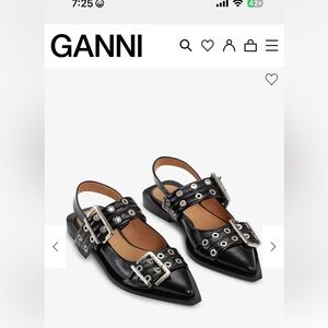 Ganni Buckle Ballerinas Flat